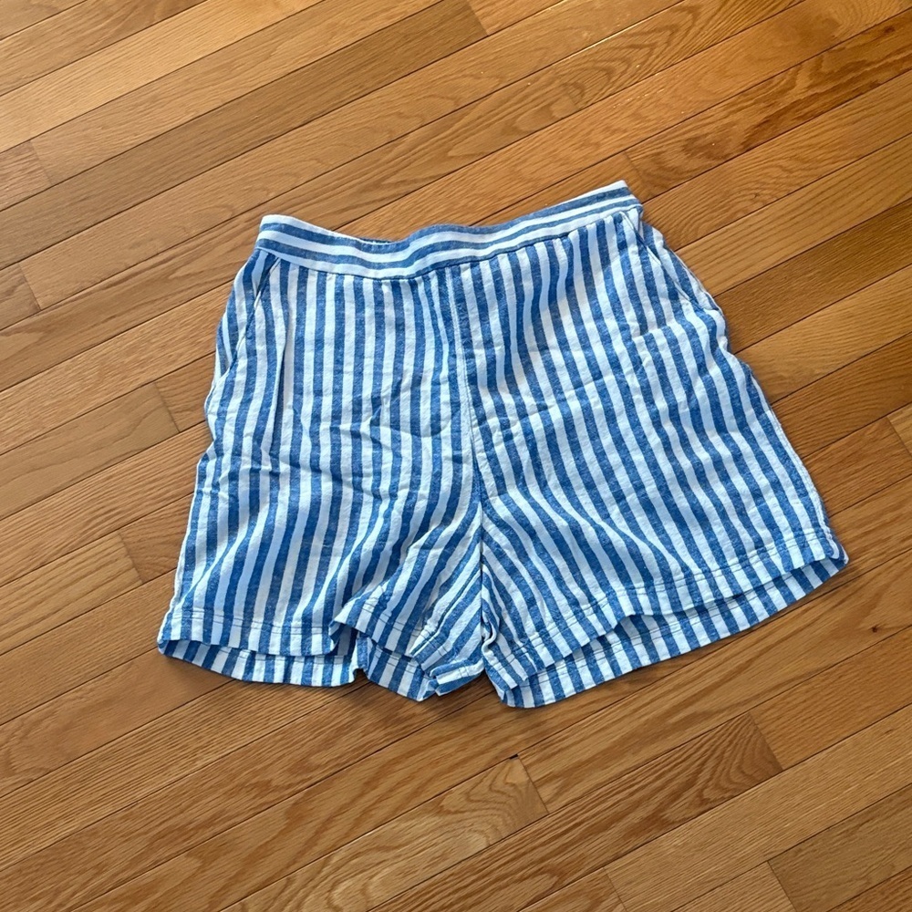 LOFT Blue and White Striped Women’s Shorts